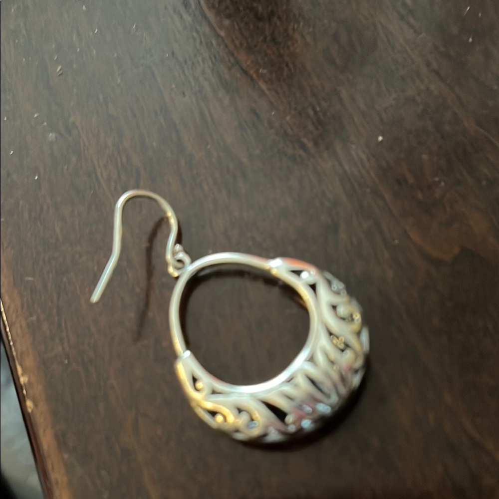 .925 Sterling Silver Filigree Earrings - Picture 5 of 5